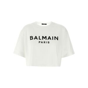 Balmain Women's Logo Crop T-Shirt